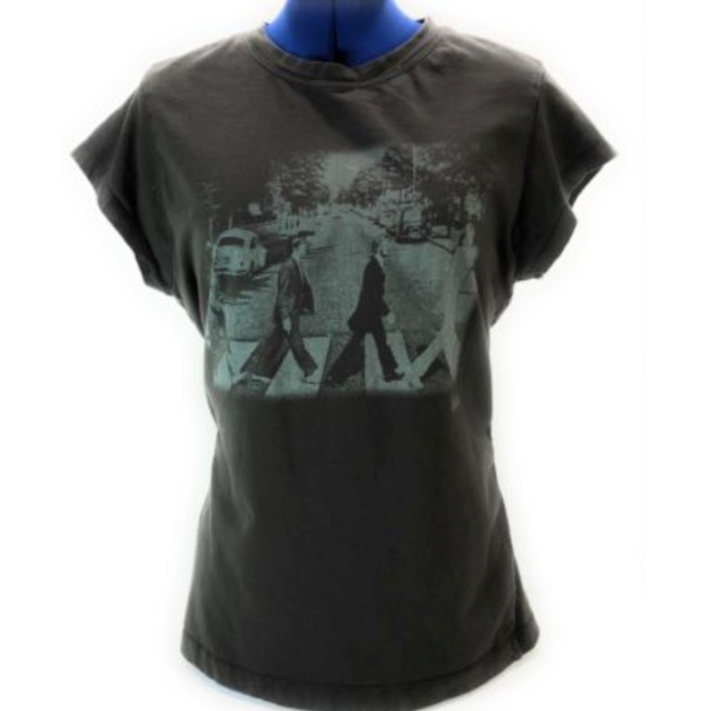 THE BEATLES 'Abbey Road'WOMENS Brown T-SHIRT Sz3XL
